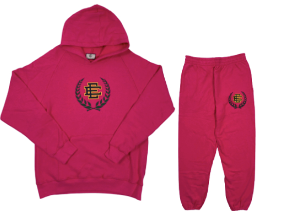 Eric Emanuel Logo Hooded Sweatsuit – Magenta