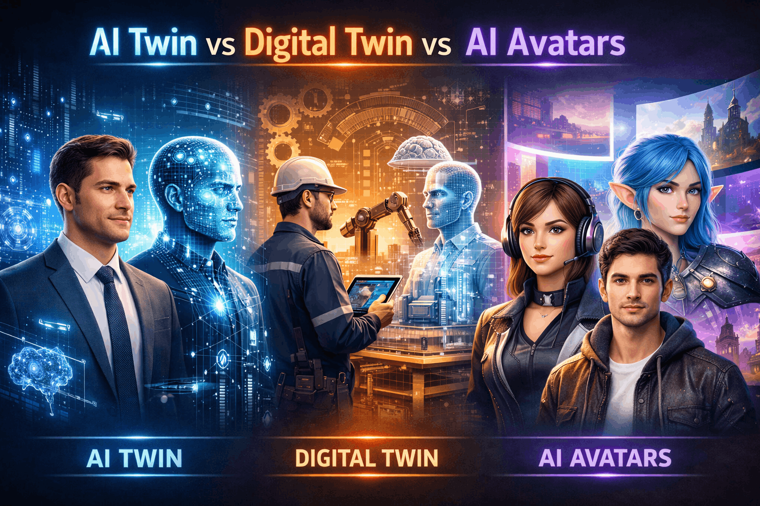AI Twin, Digital Twin, and AI Avatars